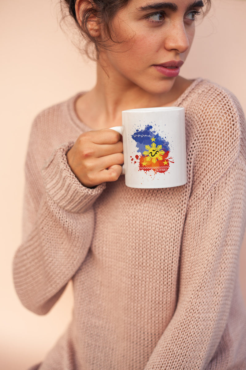 PILIPINAS - Philippine Flag Splash Baybayin Mug