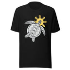 Unisex-T-Shirt mit Schildkrötenmotiv im Tribal-Stil