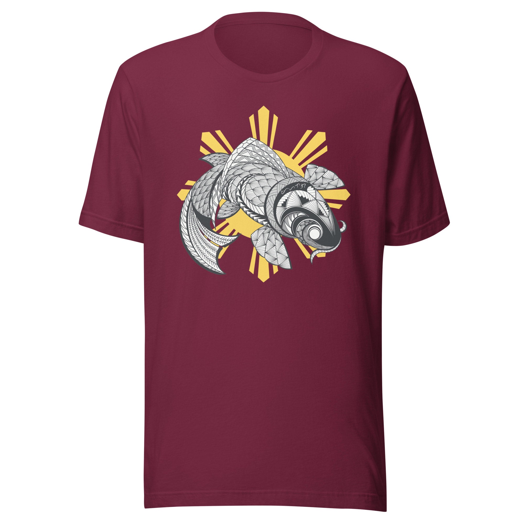 Tribal Art Koi Fish & Filipino Sun Unisex Tee