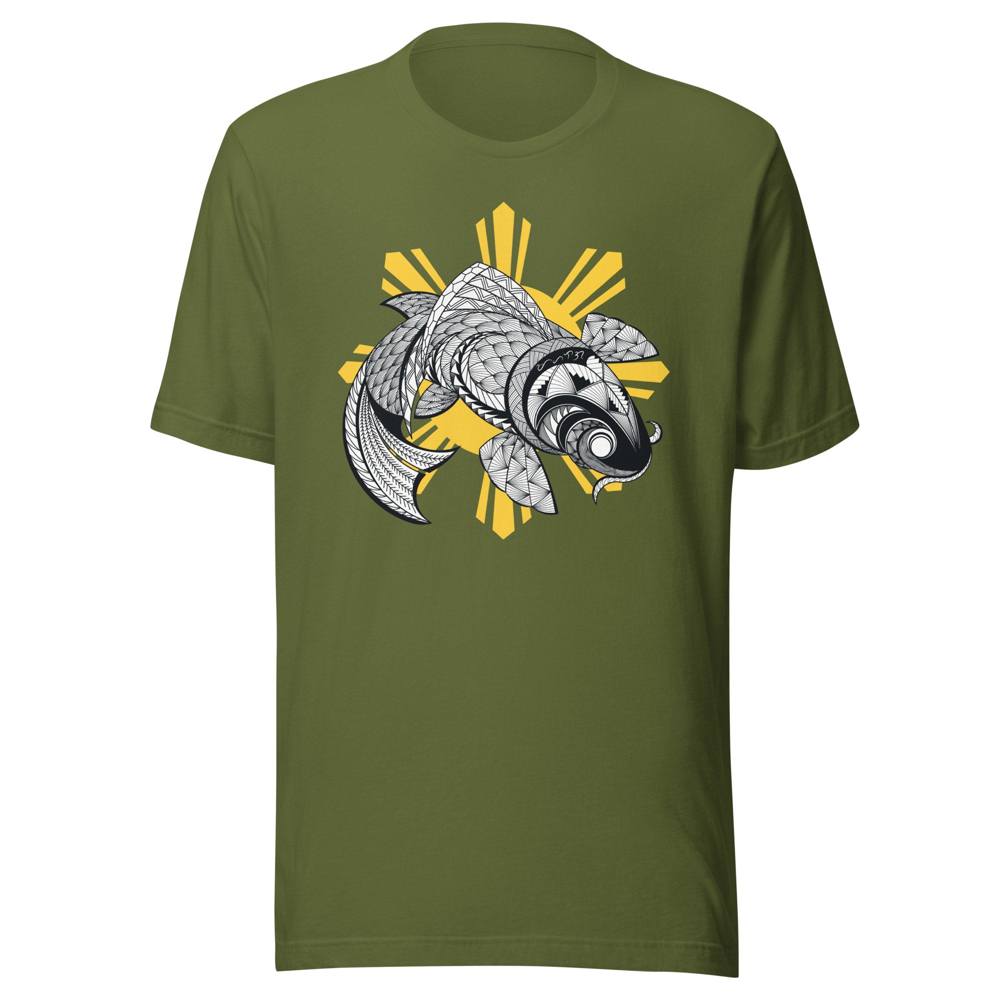 Tribal Art Koi Fish & Filipino Sun Unisex Tee